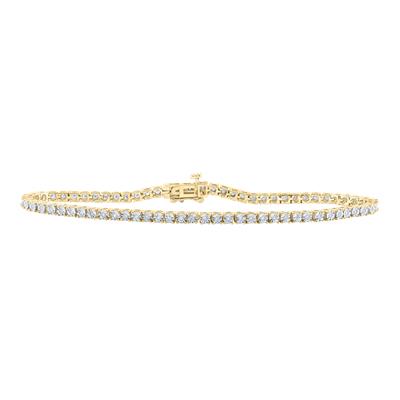 Sterling Silver Round Diamond Single Row Fashion Nicoles Dream Collection Bracelet 1/3 Cttw