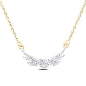 1/5CTW-DIA NK GIFT HEART WINGS NECKLACE