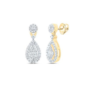 1/3CTW-DIA P1 GIFT PEAR DANGLING EARRING