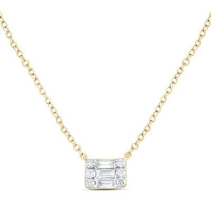 1/5CTW-DIA ANA M FASHION BAGUETTE NECKLACE (18 INCH)